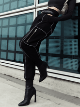 Load image into Gallery viewer, Reflective Piping Pants - Black
