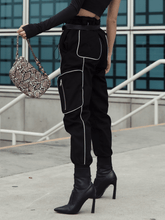 Load image into Gallery viewer, Reflective Piping Pants - Black
